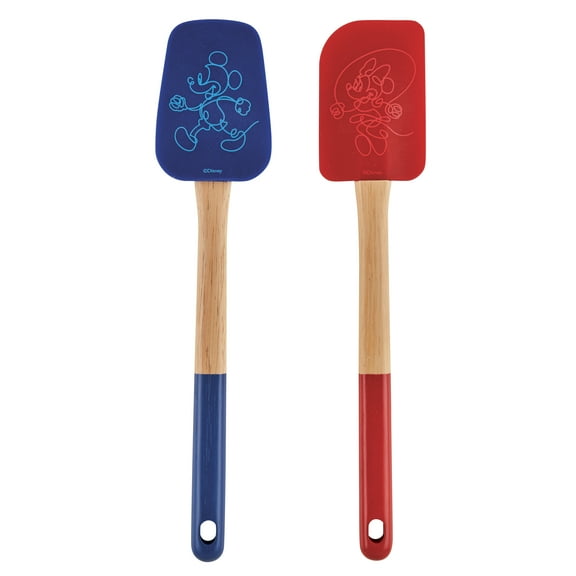 Disney Home Bon Voyage 2 Pcs Silicone Spatula and Spoonula Set, 11.5 Inch, Mixed Colors