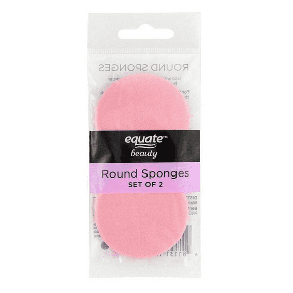 2 Pack Round Makeup Cosmetic Sponges, Soft Absorbent Blending Sponges for Creams, Foundations, BB Creams, Smooth Application, Even Coverage, Beauty Makeup Tools, Pink