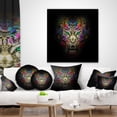 thumbnail image 4 of Designart Fierce Tiger Head on Black - Animal Throw Pillow - 16x16, 4 of 5