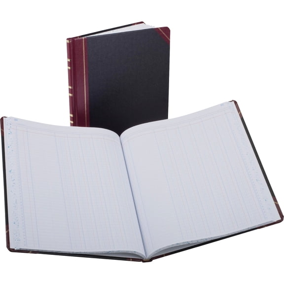Columnar Accounting Book, 6 Column, Black Cover, 150 Pages, 10 1/8 x 12 1/4