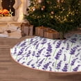 thumbnail image 5 of Sikiie Lavender Flowers Nativity Christmas Tree Skirt, Jesus Christian Winter Holiday Tree Mat Decoration(30-48IN)36", 5 of 6