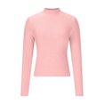 thumbnail image 2 of PEONAVET Chandail Col Rond pour Femmes Chandail Col Rond Couleur Unie Chandail Col Rond, 2 of 5