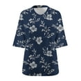 thumbnail image 4 of Women's Plus Size 4X Short Sleeve Tops Blouses Summer Casual Loose Print under $10, 4 of 4