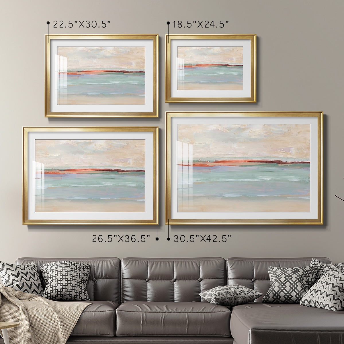 Sienna Horizon I Premium Framed Print - Ready to Hang