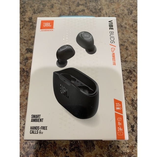 Refurbished JBL JBLVBUDSBLKAM Vibe Buds True Wireless Earbuds - Black