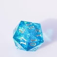 thumbnail image 4 of Generic DND D20 Liquid Core Resin Sharp Edge Dice with Leather Chain & Solid Steel Cage for Dungeons and Dragons Role Playing Game RPG (pink-purple), 4 of 5