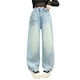 thumbnail image 2 of Cowsor Girls Baggy Jeans Distressed Denim Pants Elastic Waist Wide Leg Jeans for Girls Kids Loose, 2 of 7