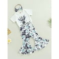 thumbnail image 3 of Arvbitana Baby Girl Set Summer Cow Animal Printing T-Shirt Romper Tops Casual Flare Pants Head Band 0-24 Months, 3 of 9