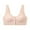 Pink, variant on SROBPTY Plus Size Bras for Women, Womens Everyday Bras, Women Solid Color Front Closure Wireless Open Back Seamless Gathering Everyday Bras Beige,L