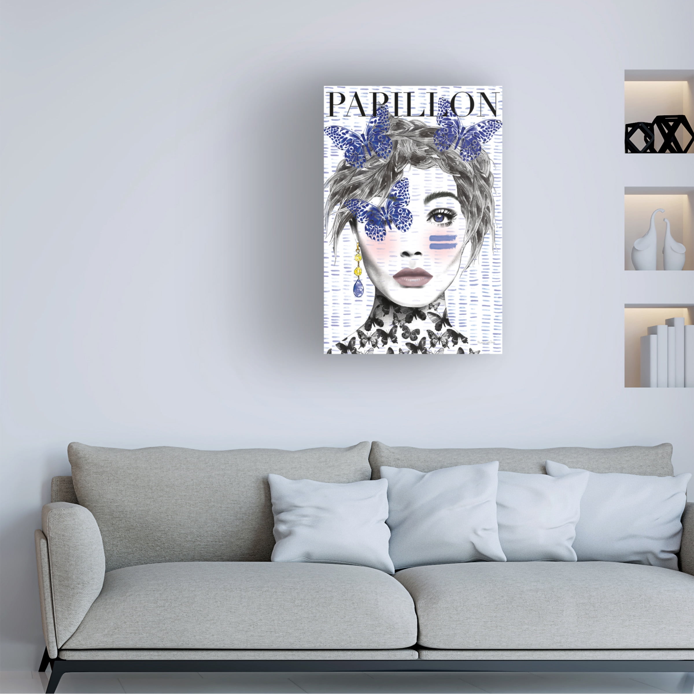 Mercedes Lopez Charro 'Papillon' Canvas Art