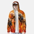 thumbnail image 2 of Balery Honeybee On Vibrant Flower Sudadera ligera de manga larga con capucha y protección solar UPF 50+ para hombre y mujer, ideal para pesca y running-XX-Large, 2 of 7