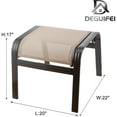 thumbnail image 2 of Outdoor Patio Footstools Aluminum Outdoor Ottomans Footrest Small Seating Wicker Furniture Patio Ottoman 2 Pieces Brown, 2 of 7