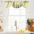 thumbnail image 3 of Yellow Lemon Gnomes Tie Up Valance Curtains for Windows, Kitchen Curtains Window Treatments, Vintage Fruits Leaves Country Rustic Short Window Shades Valances for Bedroom Bathroom Cafe 54"x18", 3 of 8