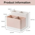 thumbnail image 5 of Desk Pencil Pen Holder, Modern Aesthetic Design Blends Style And Functionality, Multi-Functional Organizer For Office And Home (White+Pink), 5 of 5