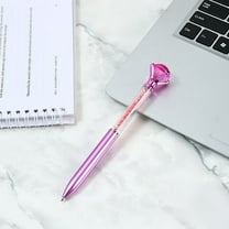 Matoen Big Crystal Diamond Pens Cute Ballpoint Pens Retractable Crystal Gel Pens Black Ink Office Supplies Gifts for Women