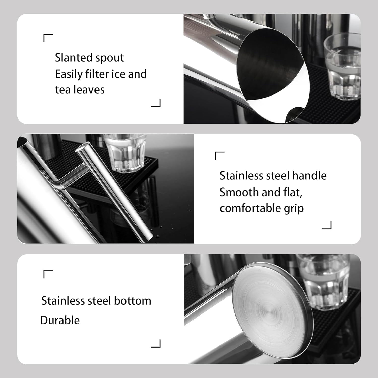 Stainless Steel Water Pitcher Jug:Cold Brew Pitcher with Lid and Spout,Iced Tea Pitcher for Drinking,Drink Pitcher for Beer Coffee Fruit Tea (1L/35oz)