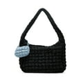 thumbnail image 6 of No Boundaries Women's Mini Quilted Hobo Bag Charm, Platinum, 6 of 6