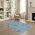 thumbnail image 2 of ODIKA 4'x6' Sky Blue Abstract Impasto Slate Washable Area Rug Modern Geometric Design With Ornamental Stain Resistant, Low Pile, Easy Care for Dorm Room, Small Living, 2 of 7
