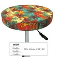 thumbnail image 4 of Hirioo Colorful Hawaii Palms for Round Bar Stool Seat Covers Washable Stool Cushion Slipcover Elastic Bar Chair Covers for 12-14 Inch Chair-14 inch, 4 of 7