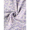thumbnail image 5 of INSPIRE CHIC Women's Short Puff Sleeve Ruffle Hem Smocked Prom Floral Mini Dress, 5 of 6