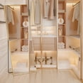 thumbnail image 3 of MyDepot 64" x 21" Full Length Mirror, Body Wall Mirrors with Shatter-Proof Glass, Floor Standing Hanging Leaning, Large Tall Mirror Stand Aluminum Alloy Frame for Bedroom Cloakroom, Gold, 3 of 8