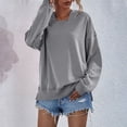 thumbnail image 3 of Bigersell Hoodies Pullover Sweatshirt Women Casual Long Sleeve Hooded Sweatshirts Tops Soft Lightweight Crewneck Sweatshirts Winter Shirts Warm Coat Fashion Sweatshirts with Hood Gray M, 3 of 8