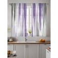 thumbnail image 4 of Sheer Curtains 72 Inches Long 2 Panels Set for Bedroom, Purple Gray Semi Sheer Curtains for Windows, Vintage Country Abstract Gradient Aesthetic Voile Window Treatments Rod Pocket Curtain, 4 of 7