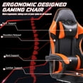 thumbnail image 4 of MYKOMI Gaming Chair, Computer Chair with Footrest and Lumbar Support, Ergonomic Video Game Chair Height Adjustable with Swivel Seat and Headrest, Orange, 4 of 8