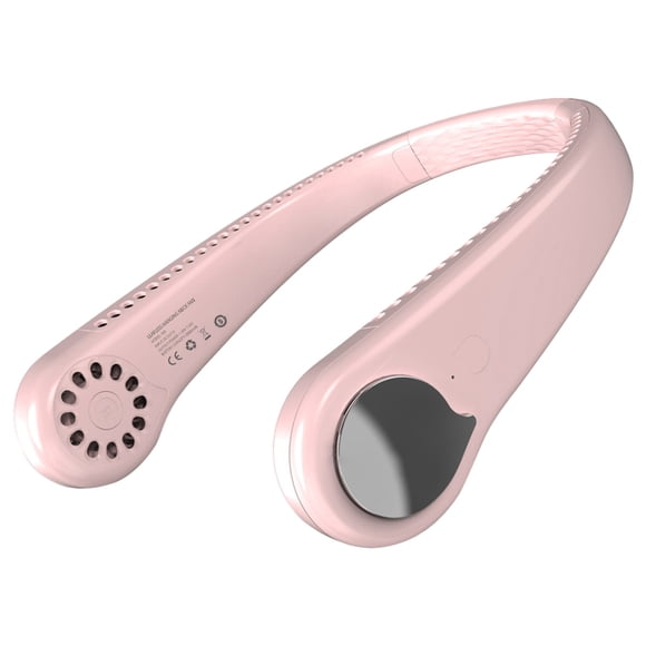 Ventilador de refrigeración sin hojas, con cuello giratorio de 360 °, ventilador de aire colgante, enfriador ajustable, recargable, rosa kenally HA004931-02B