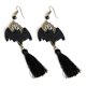 thumbnail image 1 of 1 par de pendientes de murciélago de Halloween con borlas colgantes de joyería para mujer, 1 of 7