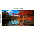 thumbnail image 3 of 1pc Frameless Scenic Canvas Printing, Foliage, Lake, Forest, Fall Autumn, Trees Leaves, Wall Art, Poster And Print Pictures, For Living Room And Bedroom No Frame, 3 of 4