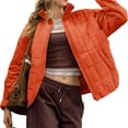 thumbnail image 3 of Women's Oversized Lightweight Down Coat Long Sleeve Zip Packable Short Puffer Jackets, 3 of 5