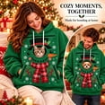 thumbnail image 3 of Christmas Pet Pouch Hoodie Women Men Long Sleeve Festive Graphic Loose Casual Pullover Sweatshirt Dog Cat Carrier Hoodie, 3 of 7