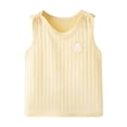 thumbnail image 2 of piuwrlz Children Girls Boys Sleeveles Tank Tops for Toddler Refreshing Vest Comfortable Round Neck Pullover Yellow Size 9 Months, 2 of 3