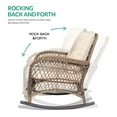 thumbnail image 5 of Vivijason Rattan Outdoor Adjustable Height Rocking Chair with 4 Cushions, Beige (Set of 2), 5 of 7