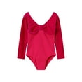 thumbnail image 2 of CYRBOKO Girls Gymnastics Leotards, Stretchy Performance Training Long Sleeve Dancewear Clothes Red Size 10-12 T, 2 of 7