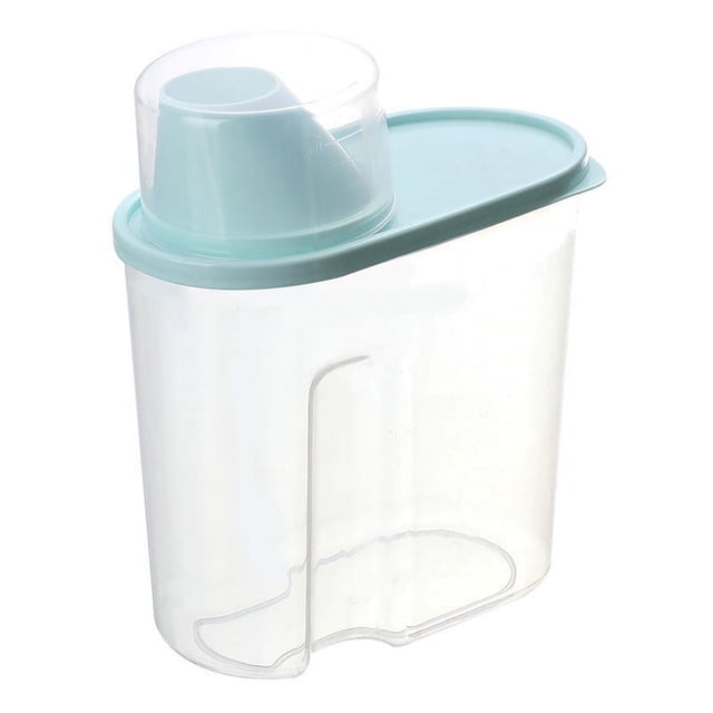 Depósito de cocina de 1,9L - PP, hermético, transparente - para productos secos, arroz/granos, mostrador/estante