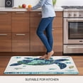 thumbnail image 5 of Blue Teal Coastal Turtle Doormat Outdoor Entrance 24"x36", Summer Beach Starfish Nautical Absorb Moisture Dirt Door Mats, Non-Slip Rubber Backing Floor Mats Indoor, Low-Profile Front Door Rugs, 5 of 9