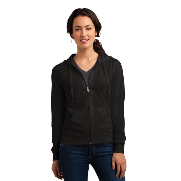 Sudadera con capucha y cierre completo de jersey ajustado para mujer District®. DT2100 Distrito DT2100