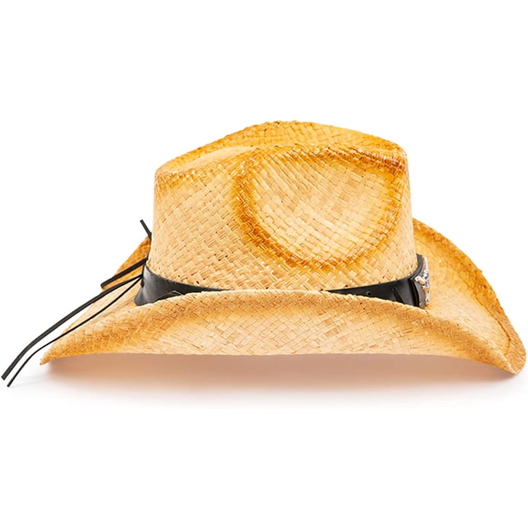 TOVOSO Straw Cowboy Hat for Women and Men with Shape-It Brim  display picture 2
