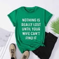 thumbnail image 5 of Penkiiy Trendy Women's Funny Letter Print T-Shirt | Summer Casual Comfort & Fashion Staple M Green, 5 of 9