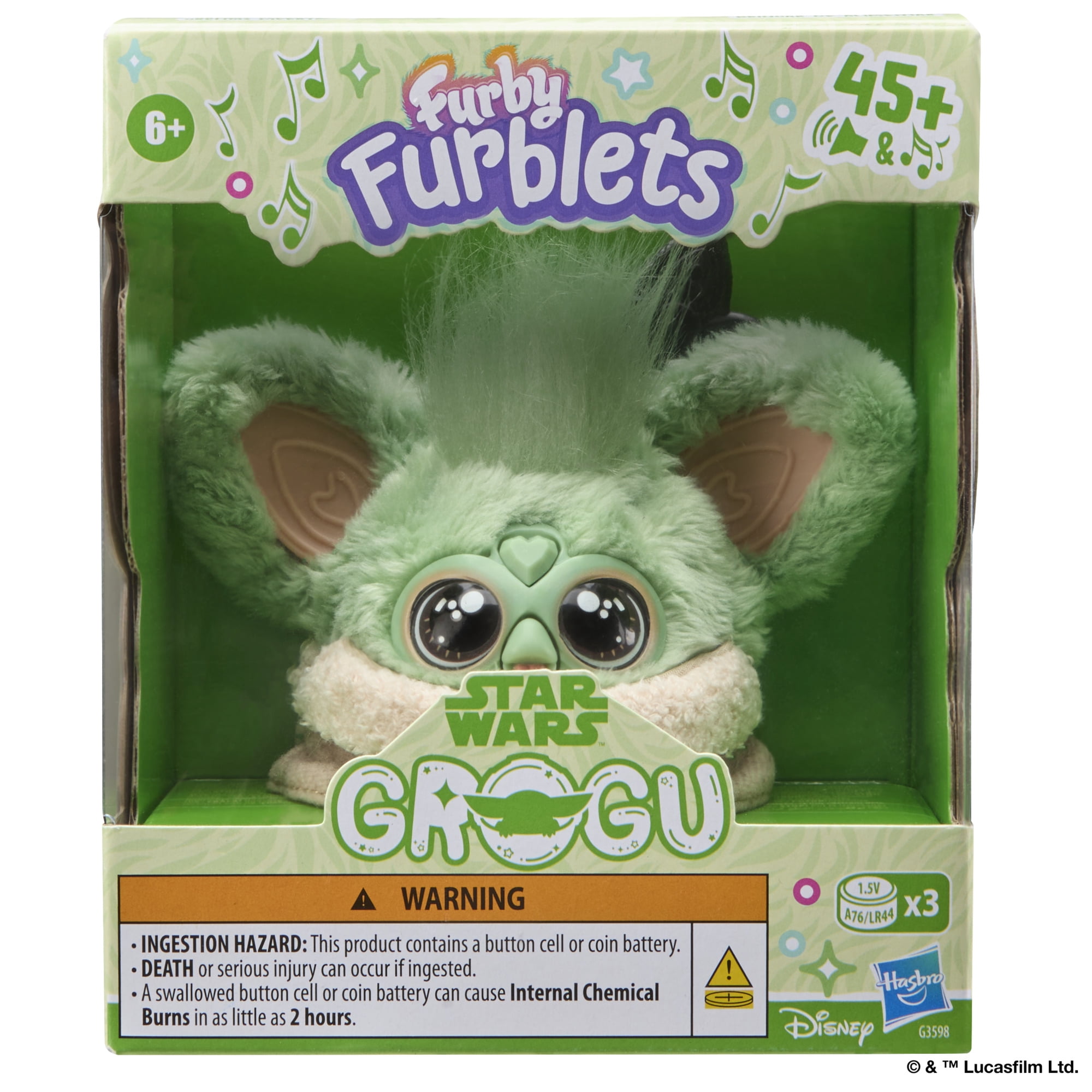 Furby Furblets STAR WARS™ Grogu 3" Mini Electronic Plush Toy, Birthday Gifts for Kids, 6+