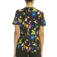 thumbnail image 2 of Scrubstar Women's Disney Nightmare Before Christmas "Jack Attack" V-Neck Print Scrub Top, 2 of 6