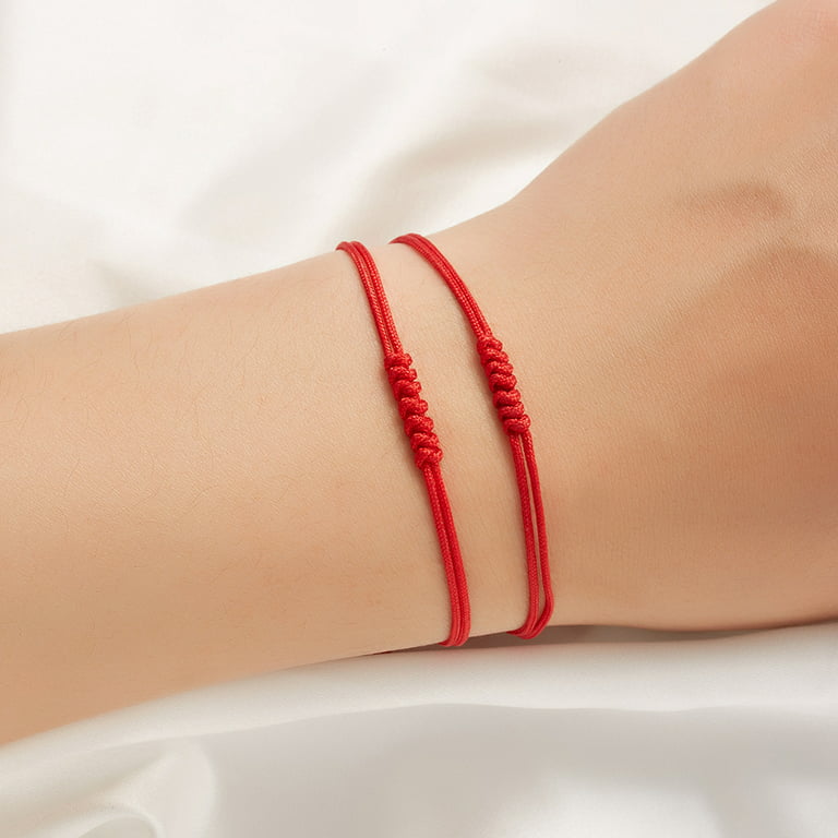 7 Knots Red String Bracelet Handmade for Protection Eye Good Luck