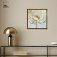 thumbnail image 4 of Gold Magnolia II Floral Fine Wall Art Canvas Wall Art by Art Remedy, Gold Floater Frame, 17.5" x 17.5", 4 of 8
