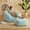 Light Blue, variant on Peispie Giant Bean Bag Chair with Footstool, Faux Fur Shell-Shaped Large Chair 300lbs, Oversized Bean Bag for Adults, Comfy Floor Sofa for Gaming, Reading, Living Room, Khaki