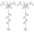 thumbnail image 5 of NIBOLOG Adjustable Extended Chain Women Anklet Shining Rhinestone Leaves Foot Chain with Toe Ring Foot Jewelry, 5 of 8