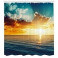 thumbnail image 3 of Ambesonne Sunset Shower Curtain, Horizon Panorama, 69"Wx70"L, Yellow Blue, 3 of 3