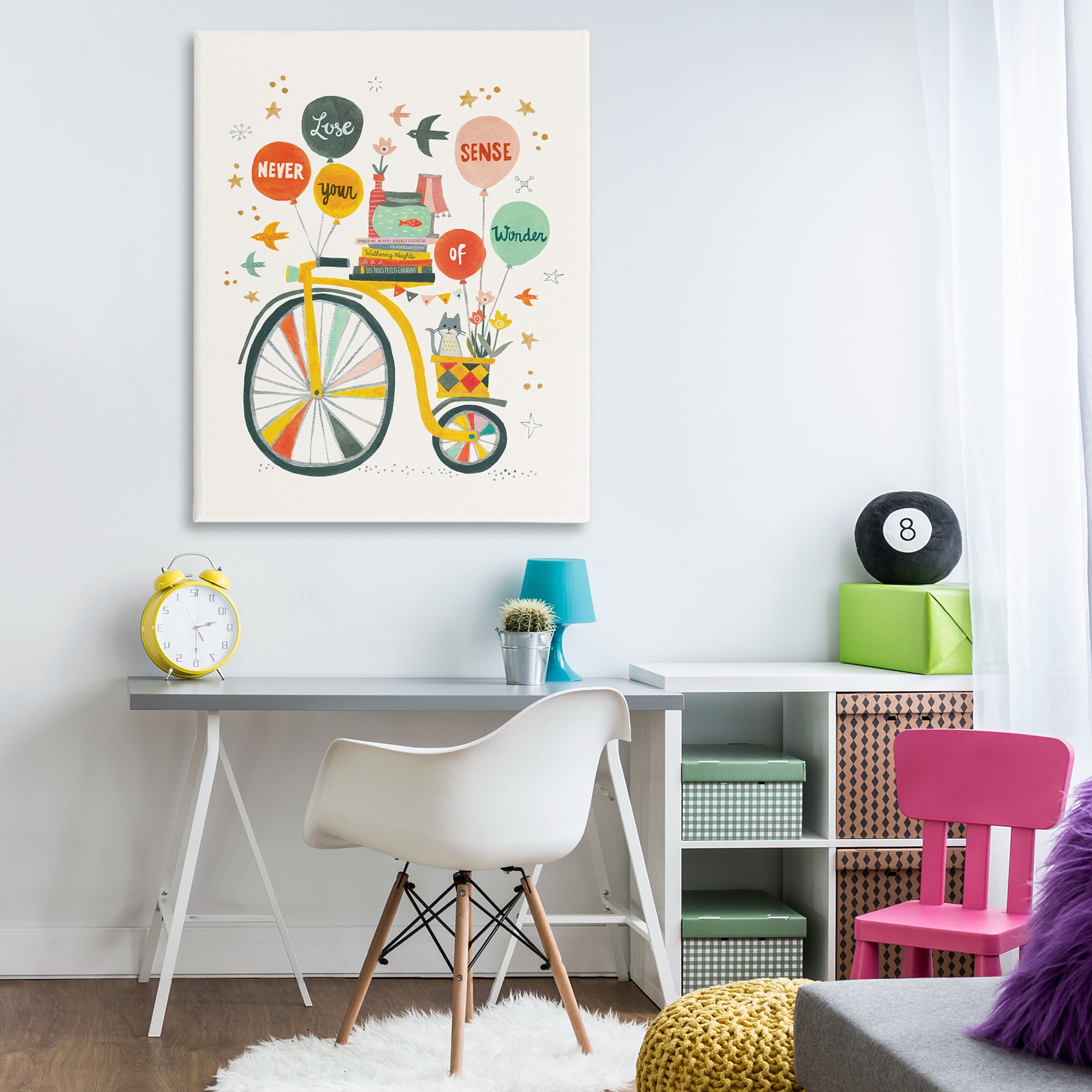 Stupell Industries Sense Of Wonder Bicycle Transportation Painting Wrapped Canvas Art Print Wall Art, 36 x 48