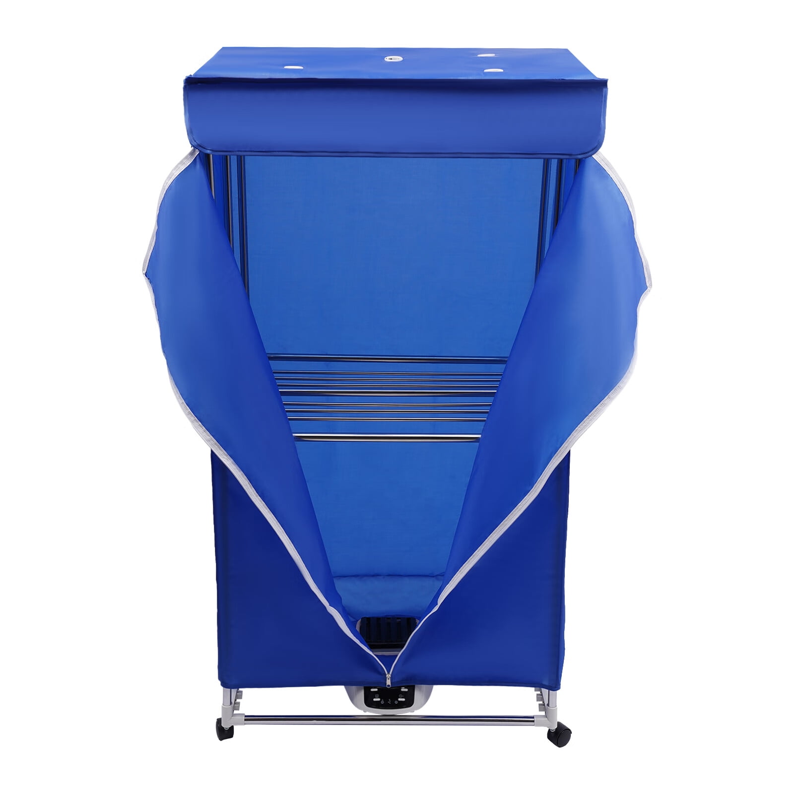 LOYALHEARTDY Folding Clothes Dryer Portable Electric Dryer Machine 0~240min Timing 2-Layer 3-Gear Laundry Drying Rack with Remote & Universal Wheels for Home Apartment RV 1200-1500W (Blue)